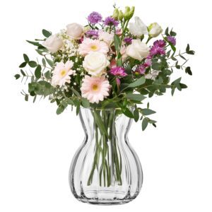 Wazon Krosno z optykiem 19 cm tulipany kwiaty - obrazek 1