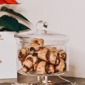 Bomboniera szklana na nodze Fi14 cm H-18cm - obrazek 3