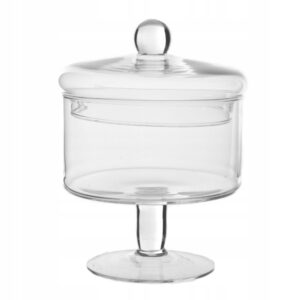 Bomboniera szklana na nodze Fi14 cm H-18cm - obrazek 2