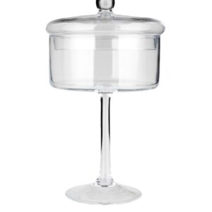 Bomboniera szklana na nodze Fi 17 cm H-25cm - obrazek 1