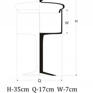 Bomboniera szklana na nodze Fi 17 cm H-35m - obrazek 2