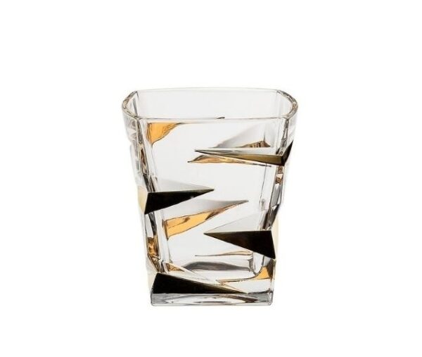 B-785190 bohemia-zig-zag-GOLD-szklanka-300ml-whisky-kpl-6-szt
