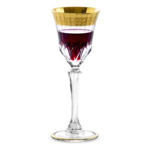 Kieliszki kryształowe do likieru wódki 6x80 ml MIRADOR GOLD - obrazek 3