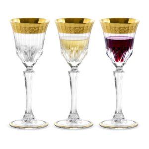 Kieliszki kryształowe do likieru wódki 6x80 ml MIRADOR GOLD - obrazek 2