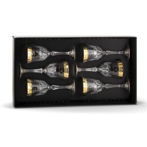 Kieliszki kryształowe do wina 6x280 ml MIRADOR GOLD - obrazek 3