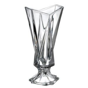 Wazon kryształowy na nodze 40,5 cm ORIGAMI - obrazek 1