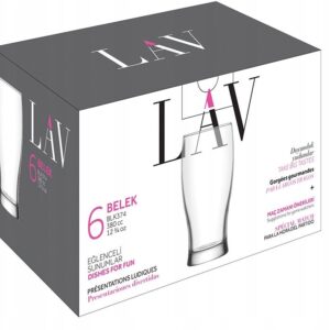 Szklanki do piwa 6x380 ml BELEK Lav - obrazek 4