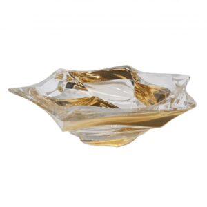 Misa kryształowa 33 cm FLAMENCO BELT GOLD - obrazek 1