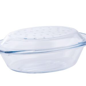 Naczynie 2,9 l żaroodporne owalne z pokrywą Grill&Drop - obrazek 2
