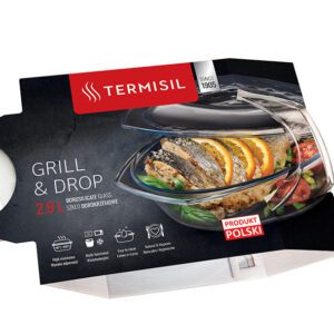 Naczynie 2,9 l żaroodporne owalne z pokrywą Grill&Drop - obrazek 1