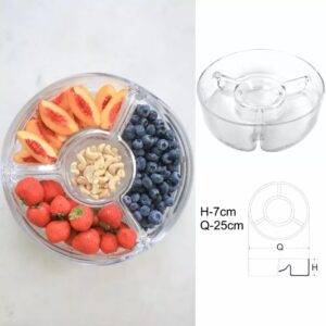 Salaterka dzielona na przekąski 25 cm - obrazek 4