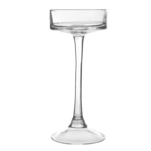 Świecznik na nodze szklany na tealight 20 cm - obrazek 1