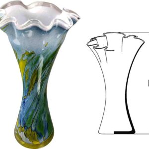 Wazon szklany wysoki 2308_40 Wzór C94 - obrazek 6