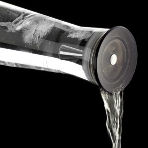 Karafka 1,1 L szklana do wody z czarnym korkiem INDIS SIMAX - obrazek 2