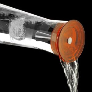 Karafka 1,1 L szklana do wody z pomarańczowym korkiem INDIS SIMAX - obrazek 2