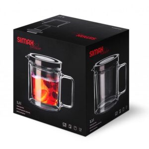 Dzbanek 1,1 l szklany z podwójnymi ściankami zaparzaczem TWIN SIMAX - obrazek 4