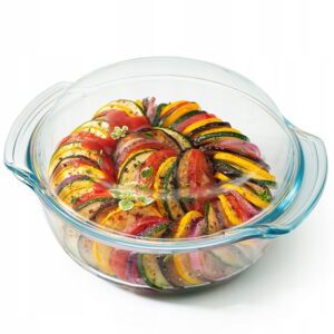 Garnek naczynie 1,8 l żaroodporny do pieczenia chleba z pokrywą - obrazek 4