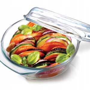 Garnek naczynie 1,8 l żaroodporny do pieczenia chleba z pokrywą - obrazek 3