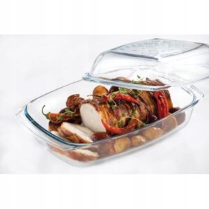 Naczynie 5,0 l żaroodporne prostokątne z pokrywą - obrazek 3