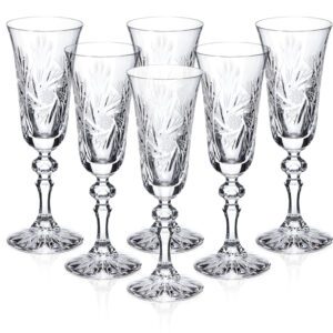 Kieliszki kryształowe do szampana Tulipan 6x150 ml MŁYNEK - obrazek 1