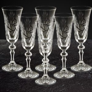 Kieliszki kryształowe do szampana Tulipan 6x150 ml MŁYNEK - obrazek 3