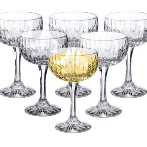 Kieliszki kryształowe do szampana płaskie 6x170 ml PROSTY - obrazek 1