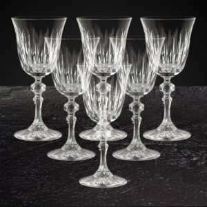 Kieliszki kryształowe goblet do wina Tulipan 6x220 ml PROSTY - obrazek 3