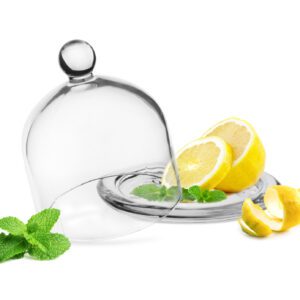 Pojemnik na cytrynę z pokrywką szklany 125 mm - obrazek 1