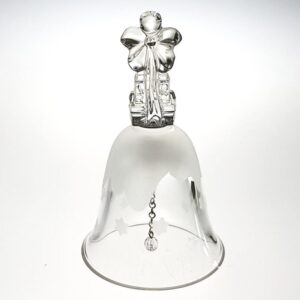 Szklana figurka 11 cm DZWONEK Z PREZENTEM SZRONIONY - obrazek 1