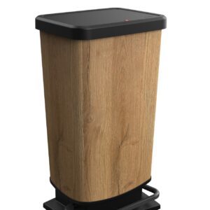 Kosz na śmieci z pedałem 40 l PASO / IML drewno ROTHO - obrazek 1