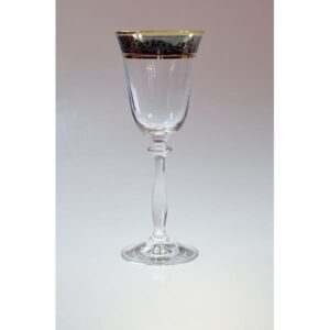 Kieliszki do wina 6x185 ml ANGELA ZŁOTO-PLATYNA - obrazek 2