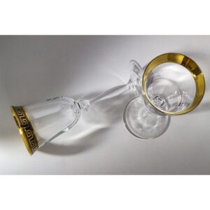 Kieliszki do wina 6x185 ml ANGELA VERSO GOLD - obrazek 4