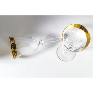 Kieliszki do wina 6x250 ml ANGELA VERSO GOLD - obrazek 2