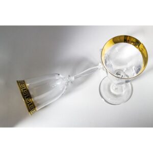 Kieliszki do wina 6x350 ml ANGELA VERSO GOLD - obrazek 2