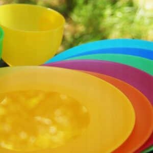 Talerze plastikowe 6x22 cm mix kolor Weekend - obrazek 3