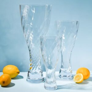 krosno-Wazon-puchar-ze-skrecona-powierzchnia-32-cm-aranz-bezbarwne