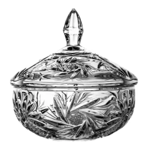 Bombonierka pojemnik kryształowy na słodycze MŁYNEK Crystal Julia - obrazek 1