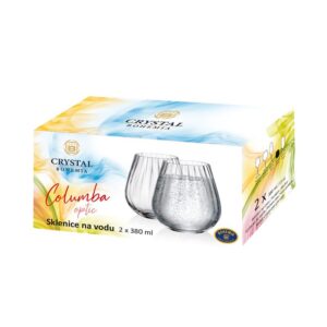 Szklanki do drinków whisky 2x380 ml COLUMBA OPTIC - obrazek 3