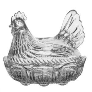 Bombonierka pojemnik kryształowy KURA - obrazek 1