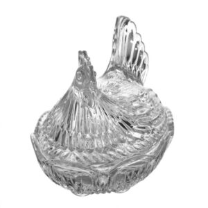 Bombonierka pojemnik kryształowy KURA - obrazek 2