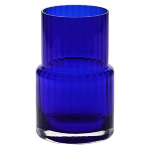 Wazon 20 cm Kobaltowy z pionowym optykiem SYNERGY Krosno - obrazek 1