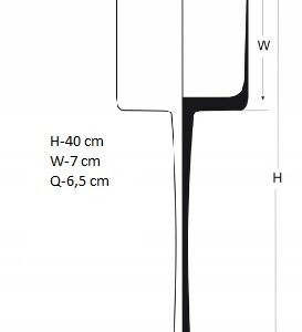 Świecznik na nodze szklany 40x6,5 cm KRAKLA - obrazek 4