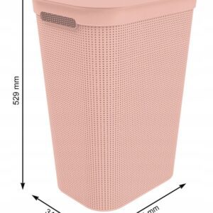 Kosz na bieliznę 50l BRISEN pink - obrazek 2