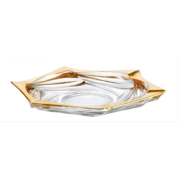 BOHEMIA FLAMENCO GOLD SOFT TALERZ 330MM