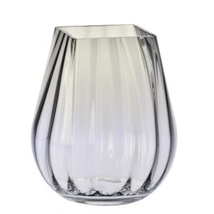 Wazon w optyku pionowym dymno niebieski h-25,5 cm - obrazek 1