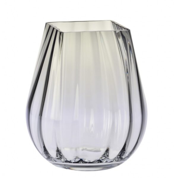 Wazon w optyku pionowym dymno niebieski h-25,5 cm