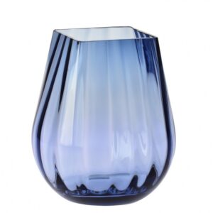 Wazon w optyku pionowym granatowy h-25,5 cm - obrazek 1