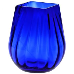 Wazon w optyku pionowym h-25,5 cm kobalt - obrazek 1