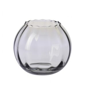 Wazon w optyku pionowym dymno niebieski h-15,5 cm - obrazek 1