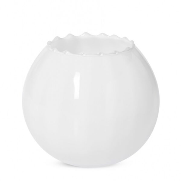 Wazon w optyku pionowym h-15,5 cm (OPAL) Biały